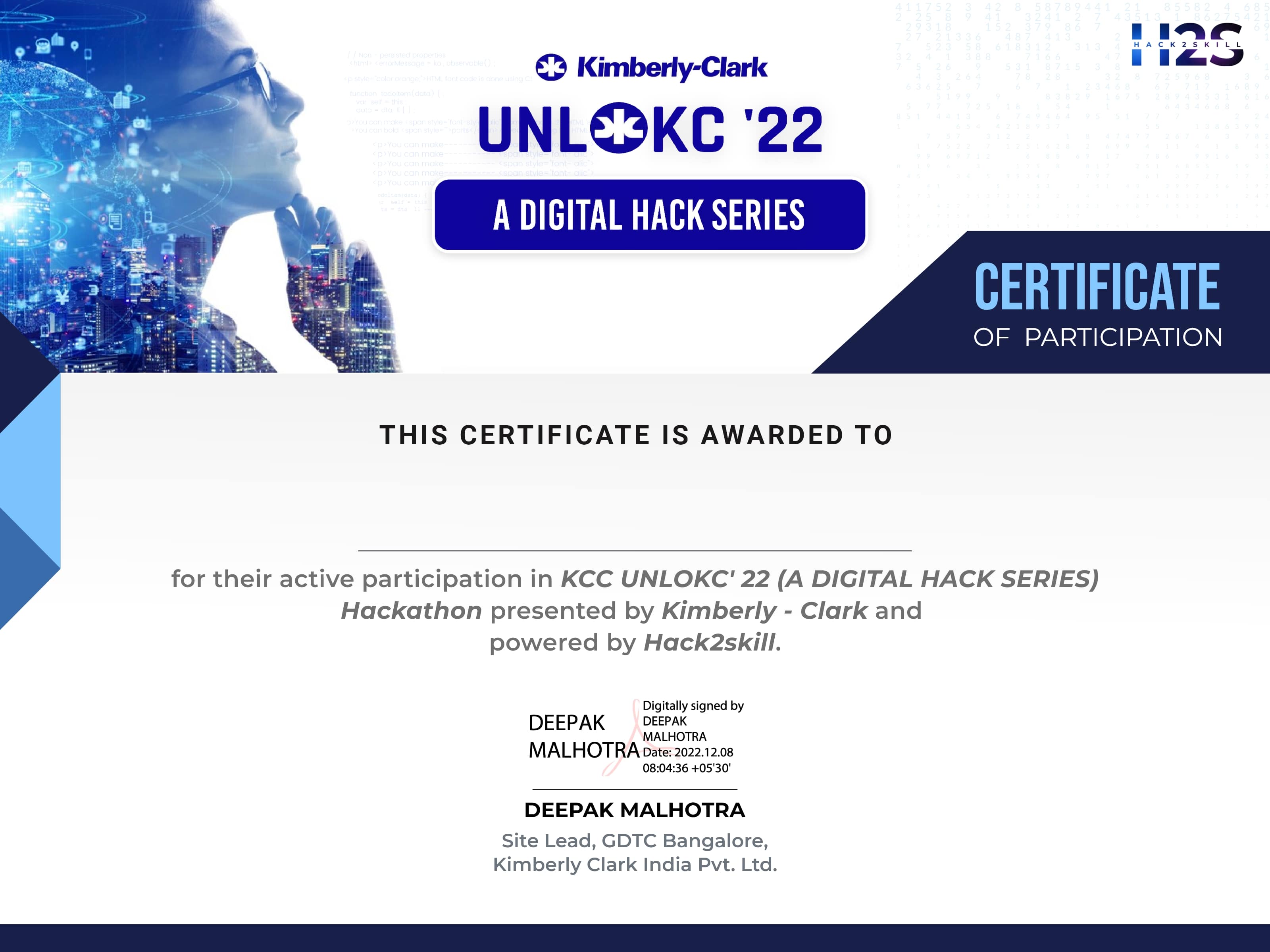 Certificate